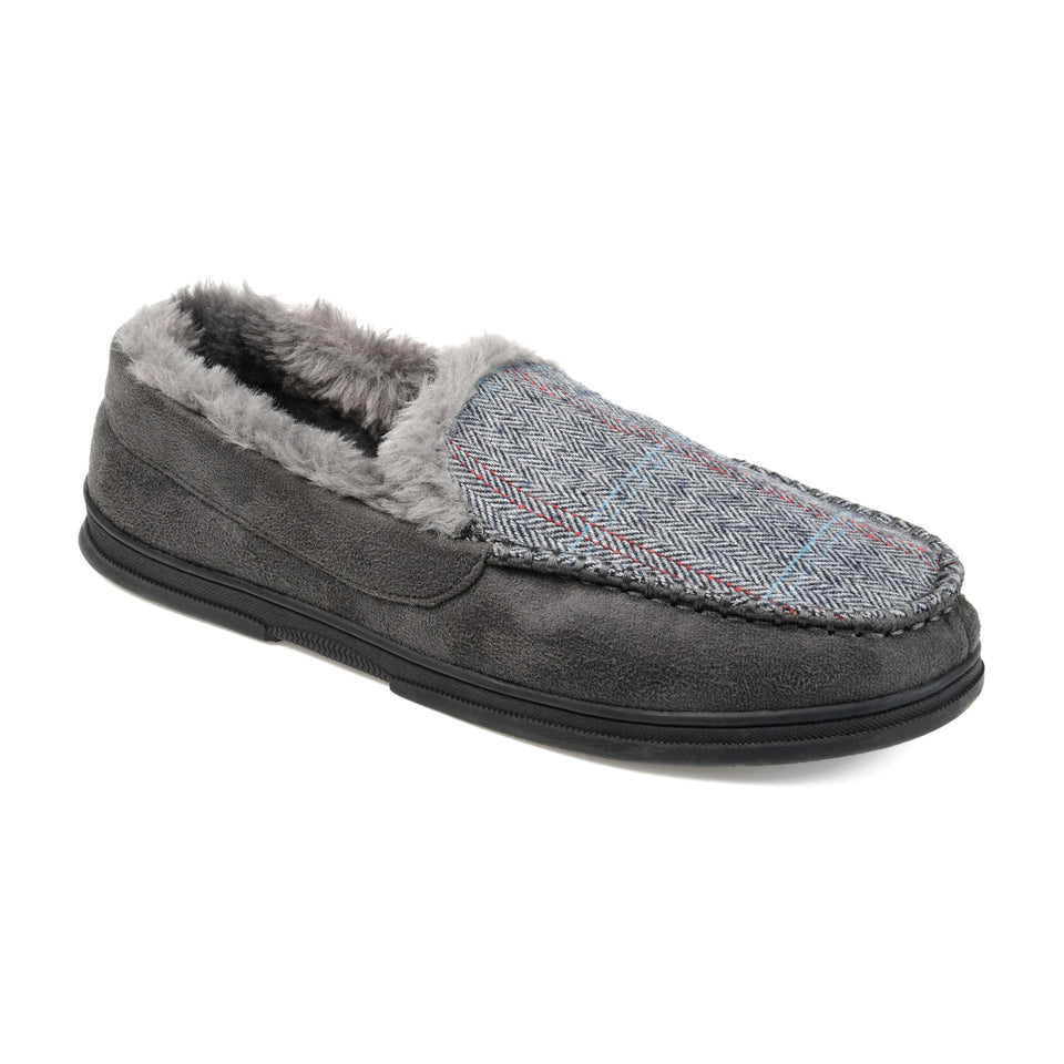 Vance Co. Winston Moccasin Slippers — US 9 — Size grey — Front View