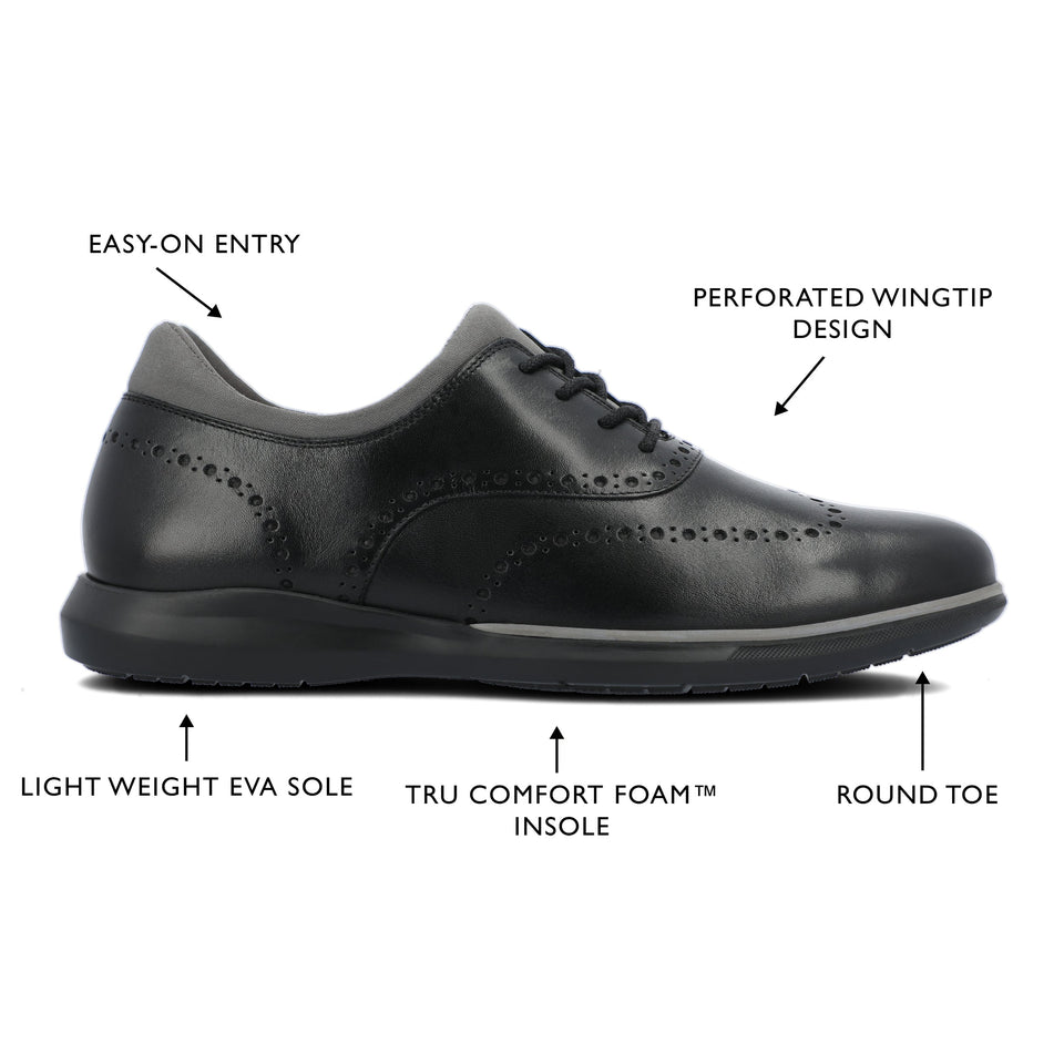 Thomas & Vine Bronson Hybrid Dress Shoe — US 10 — Size black — Width Regular — Detail View
