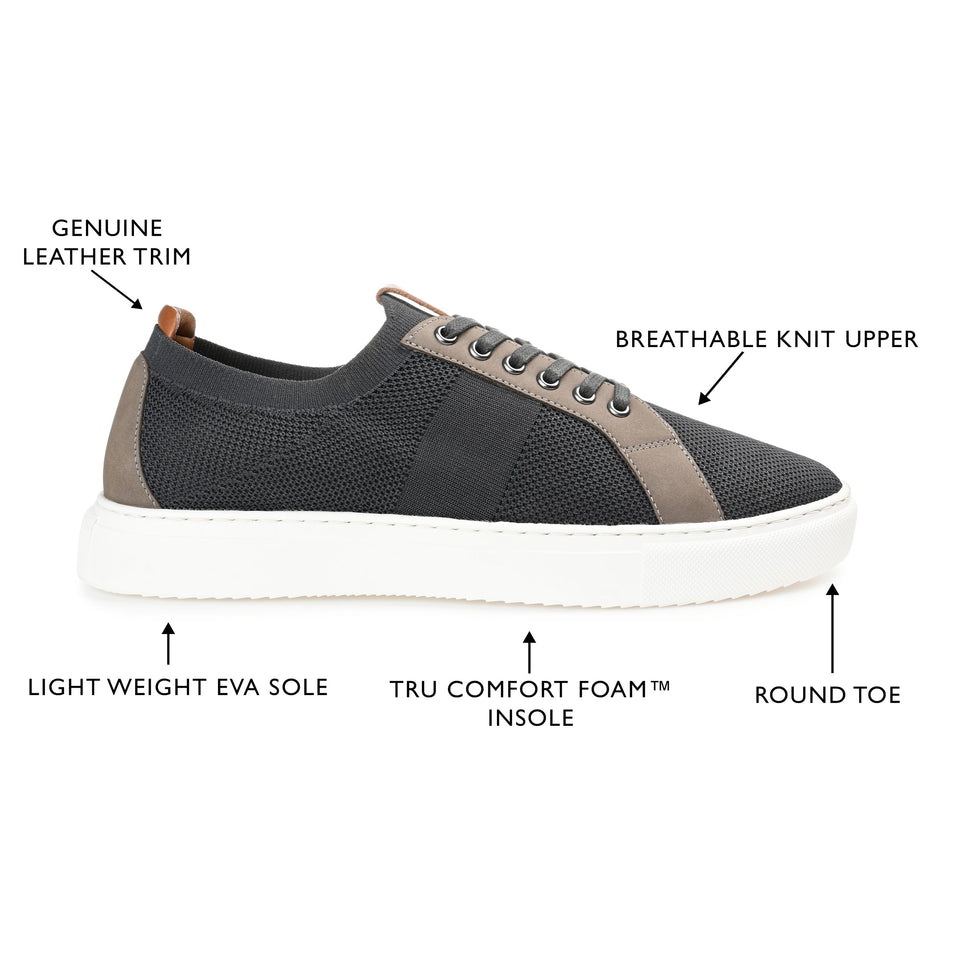 Thomas & Vine Gordon Knit Sneaker — US 9 — Size grey — Width Regular — Detail View