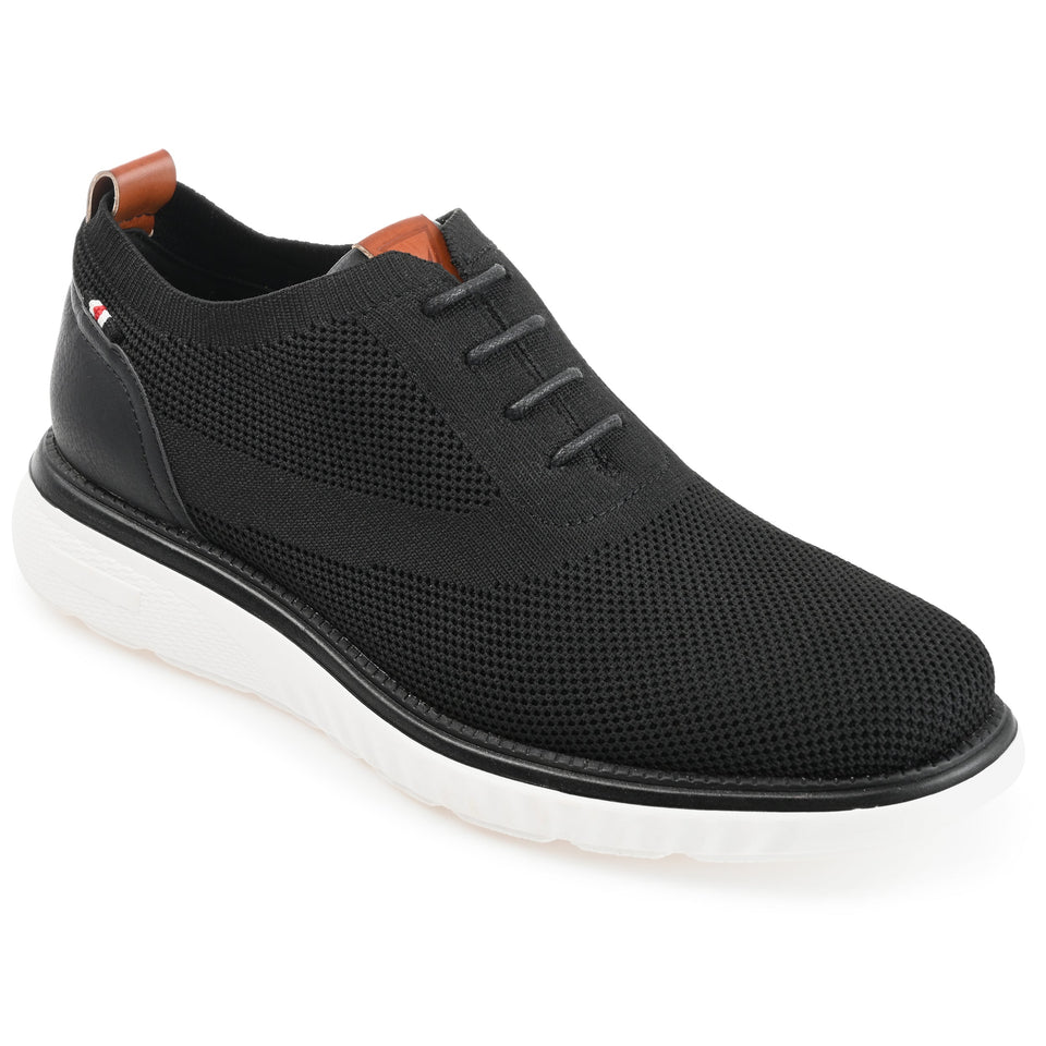 Vance Co. Lamont Knit Casual Dress Shoe — US 8 — Size black — Width Regular — Front View