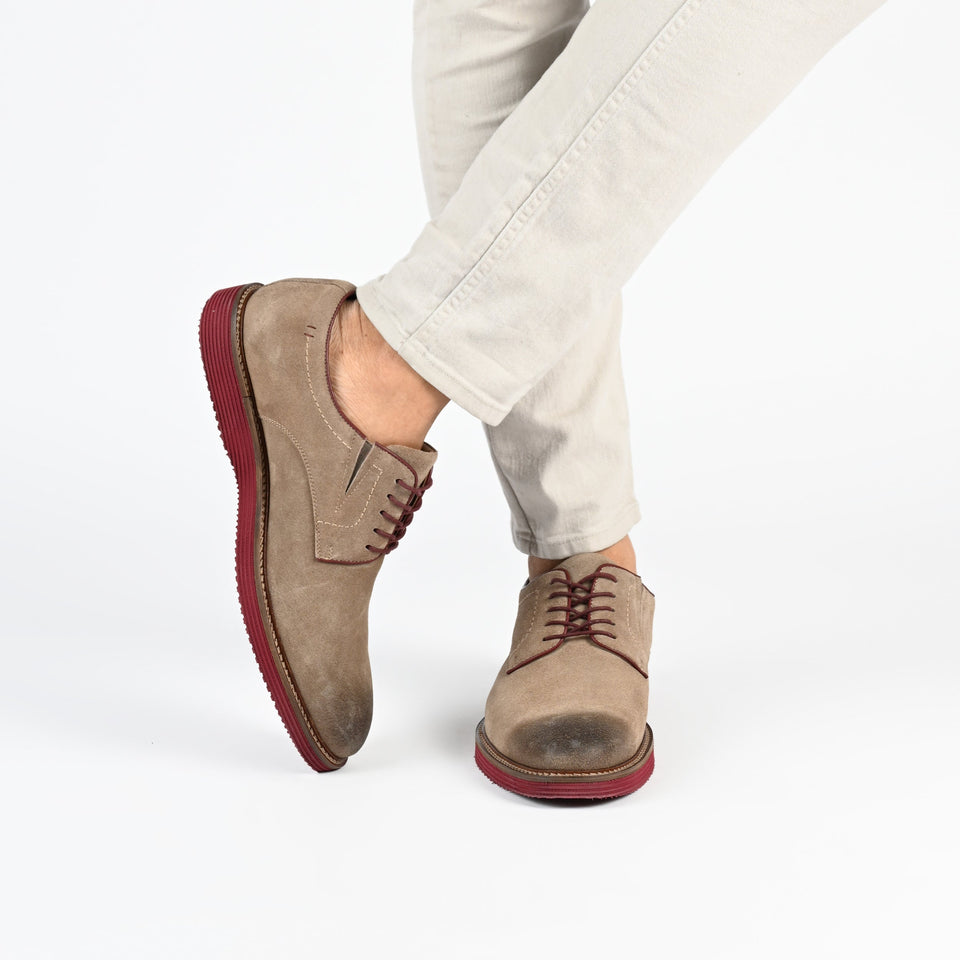Thomas & Vine Seneca Plain Toe Derby — US 14 — Size grey — Width Regular — Lifestyle View