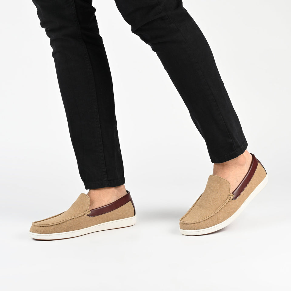 Vance Co. Corey Moc Toe Loafer — US 13 — Size tan — Width Regular — Lifestyle View