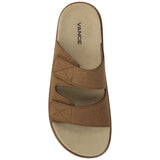 Vance Orlando Comfort Adjustable Strap Slide-in Sandal — US 11 — Size chestnut — Width Regular — Top View