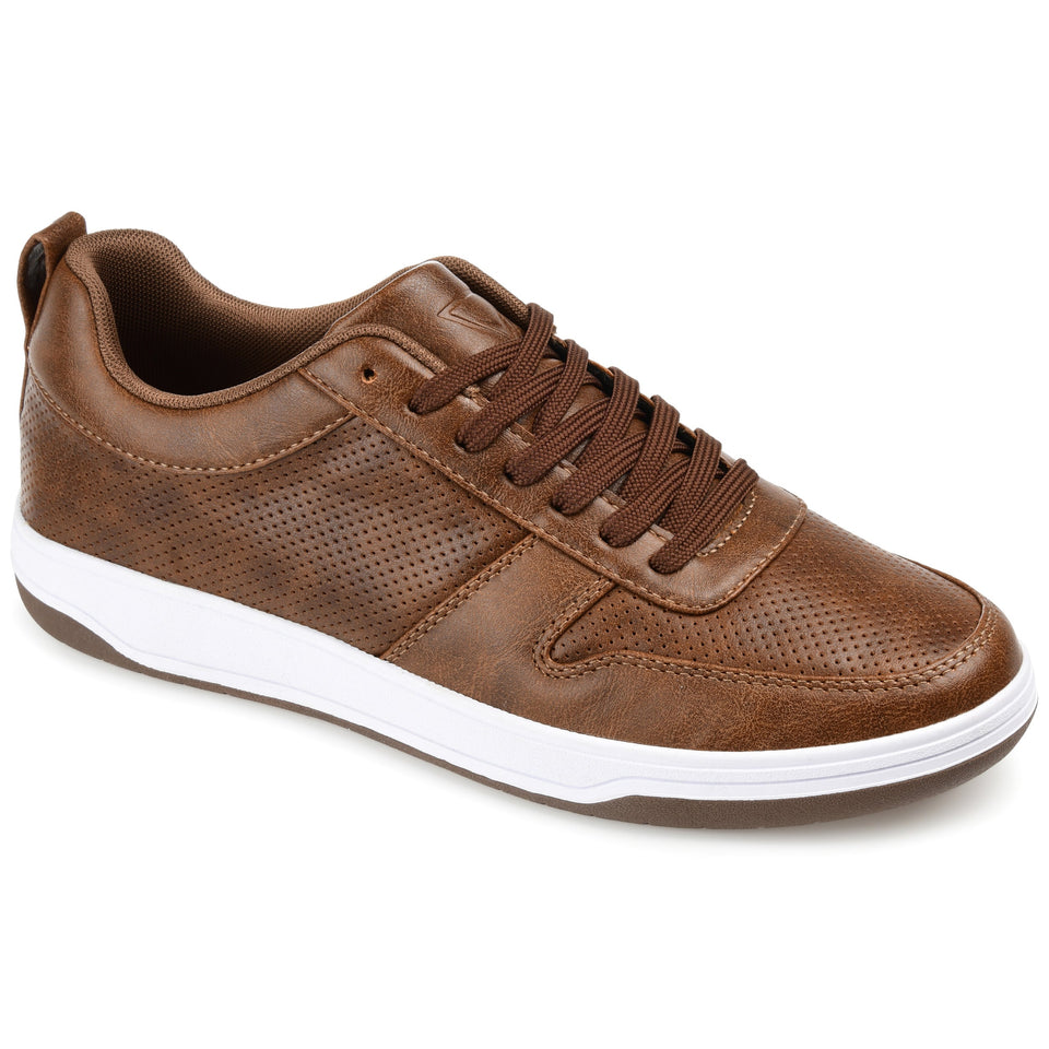 Vance Co. Ryden Casual Perforated Sneaker — US 8 — Size brown — Front View