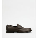 Loafers in Leather — UK 7 — Size brown — Front View