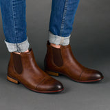 Vance Co. Garrett Cap Toe Chelsea Boot — US 9.5 — Size tan — Detail View
