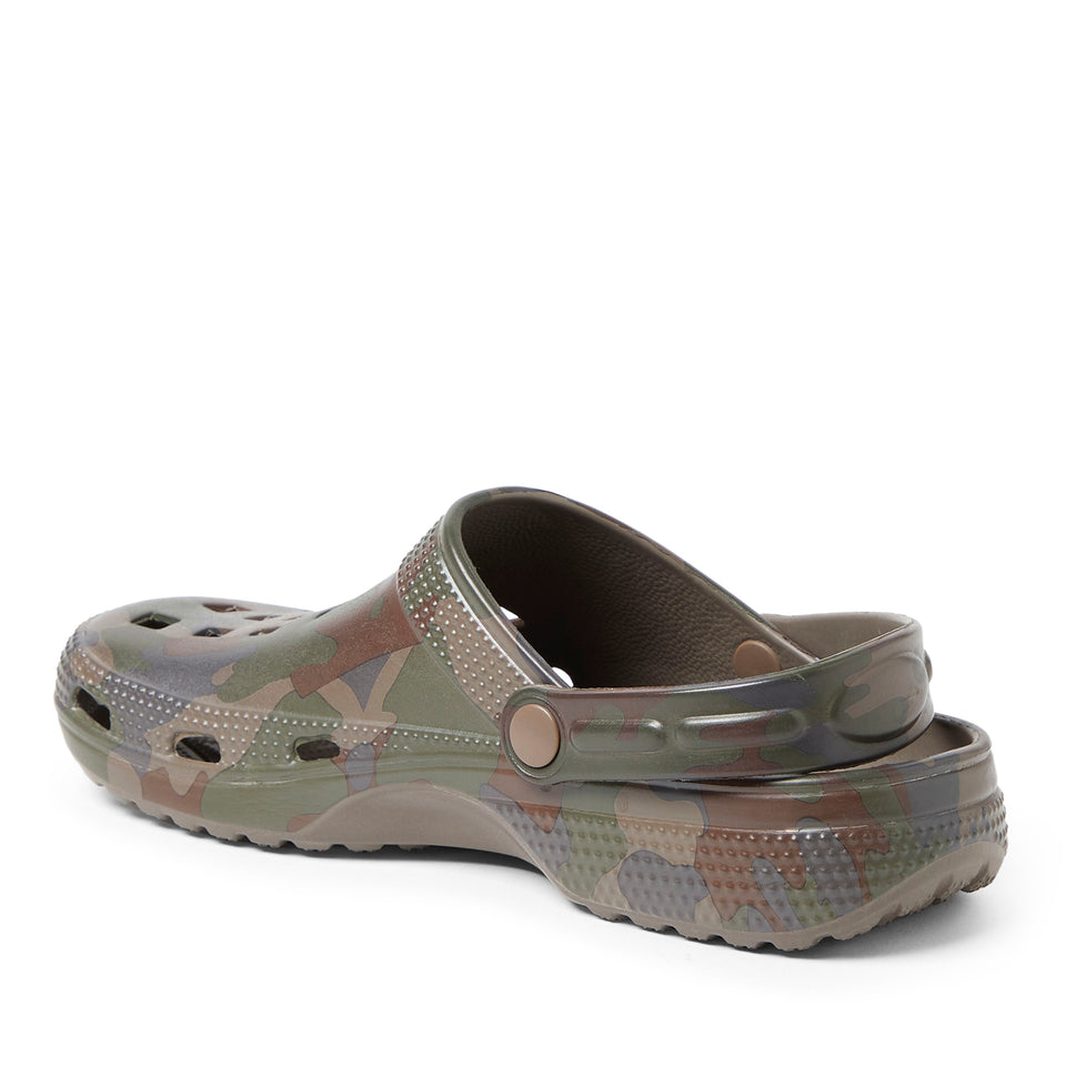 Dearfoams EcoCozy Men's Sustainable Clog — US 9 — Size camouflage — Width Regular — Top View