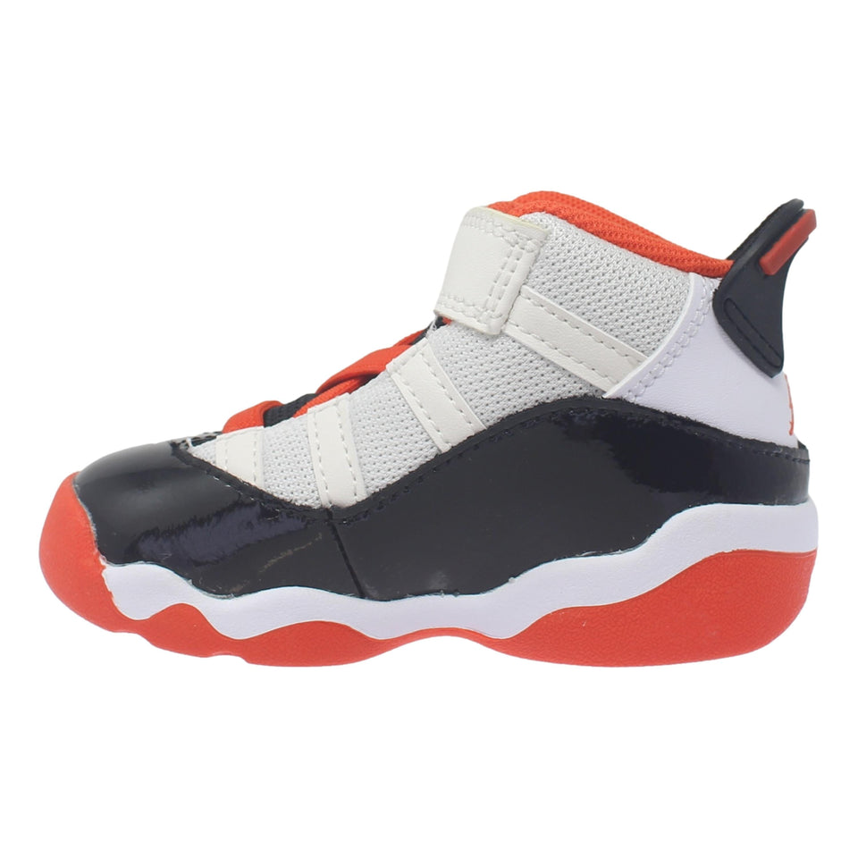 Nike Jordan 6 Rings White/Team Orange-Black-Sail  DV1344-108 Toddler — US 10 Toddler — Size white — Side View