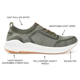 Vance Co. Keller Knit Athleisure Sneaker — US 8 — Size green — Width Regular — Top View