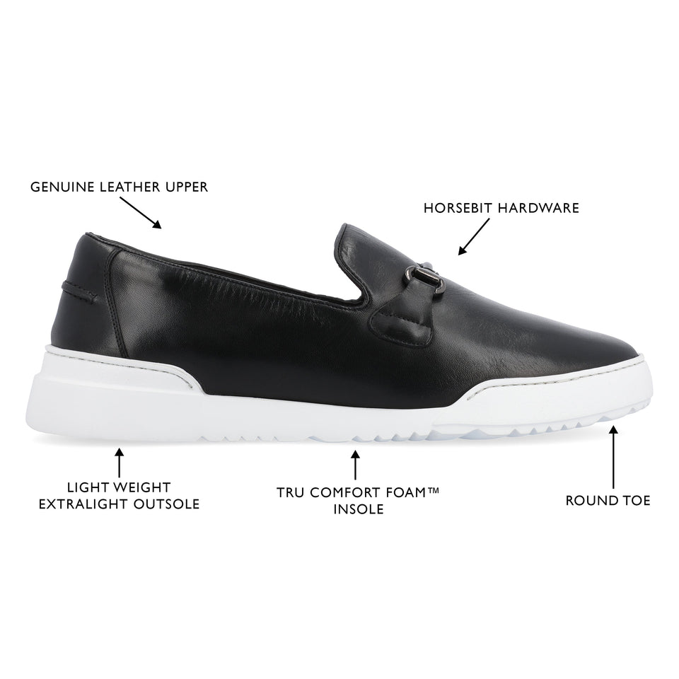 Thomas & Vine Dane Plain Toe Bit Loafer — US 9 — Size black — Width Regular — Detail View
