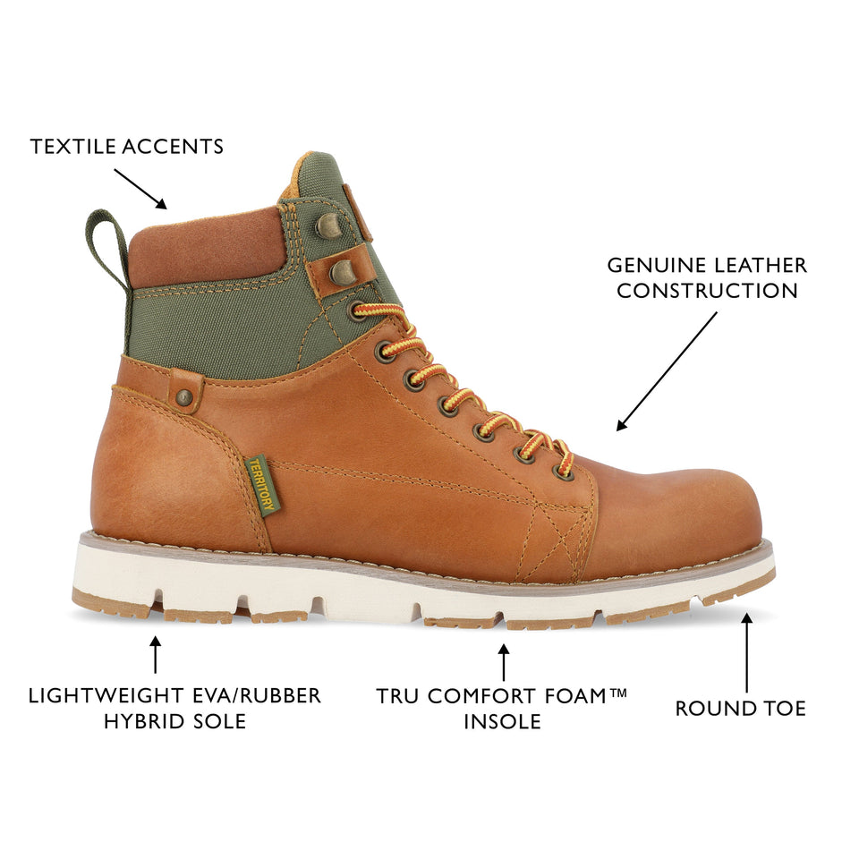 Territory Slickrock Water Resistant Lace-Up Boot — US 10.5 — Size chestnut — Width Regular — Detail View