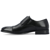 Vance Co. Atticus Wide Width Double Monk Strap Dress Shoe — US 9.5 — Size black — Width Wide — Side View