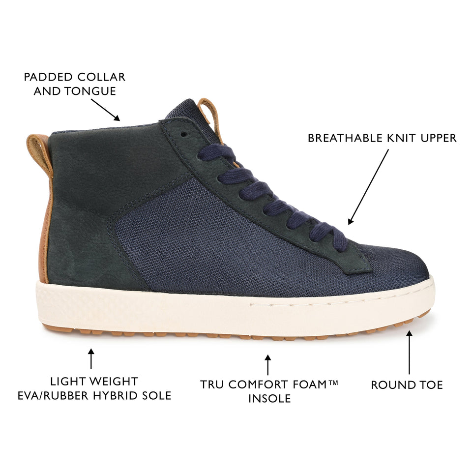 Territory Carlsbad Knit High Top Sneaker — US 11 — Size blue — Width Regular — Detail View